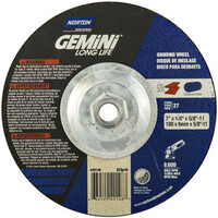 NORTON: 7 X 1/4 X 5/8-11 TYPE 27 DEPRESSED CENTER WHEELS, 24 GRIT